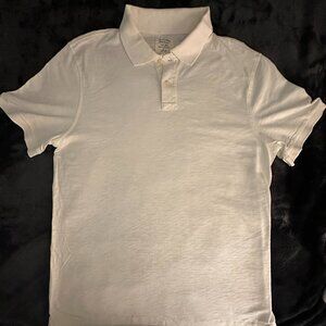 J.Crew 100% Cotton Polo Shirt - Large - Classic White
